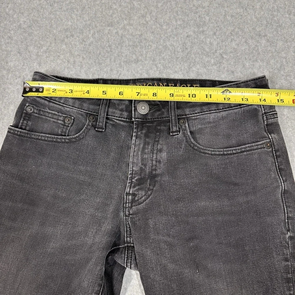 AMERICAN EAGLE Jeans Men's Extreme Flex4 Slim Straight Black Denim‎ 28x32(28x30)